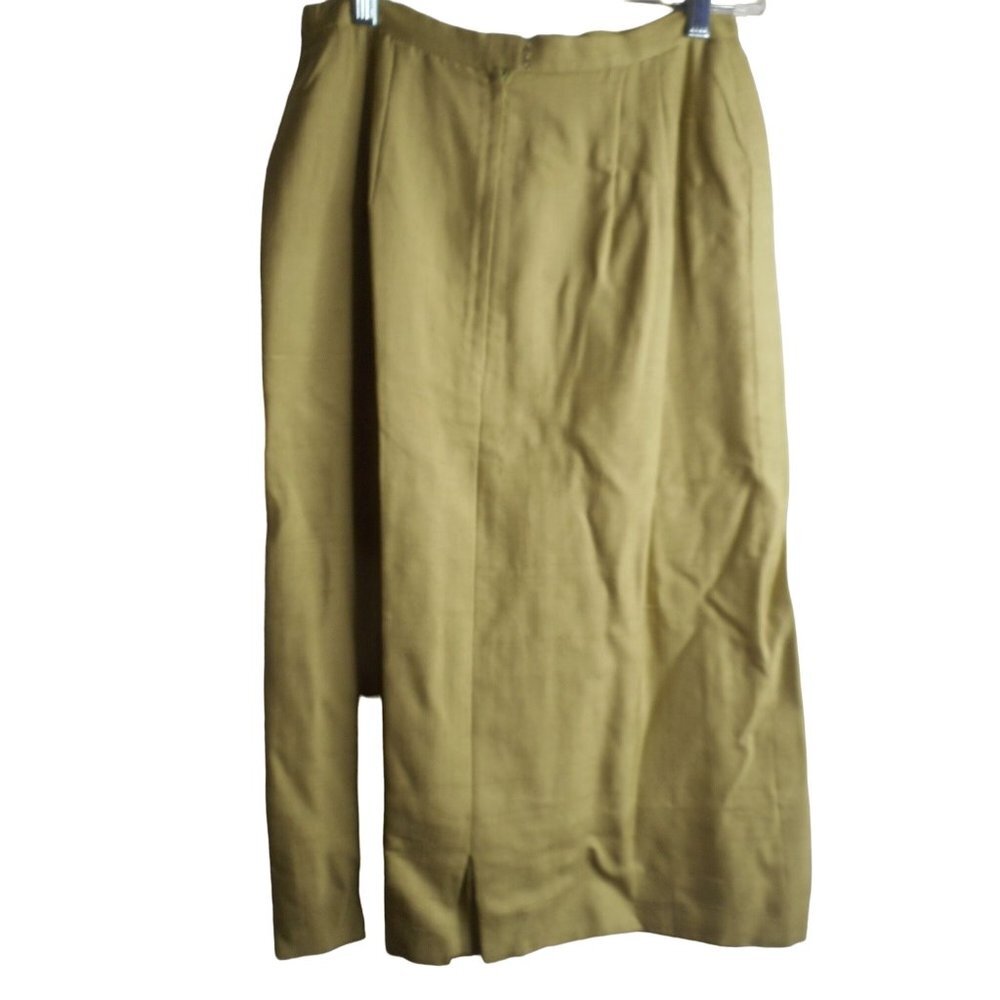Vintage 1960s 1970s Handmade Long Vest Dress Skirt 2 piece Green Sleeveless - Picture 7 of 8